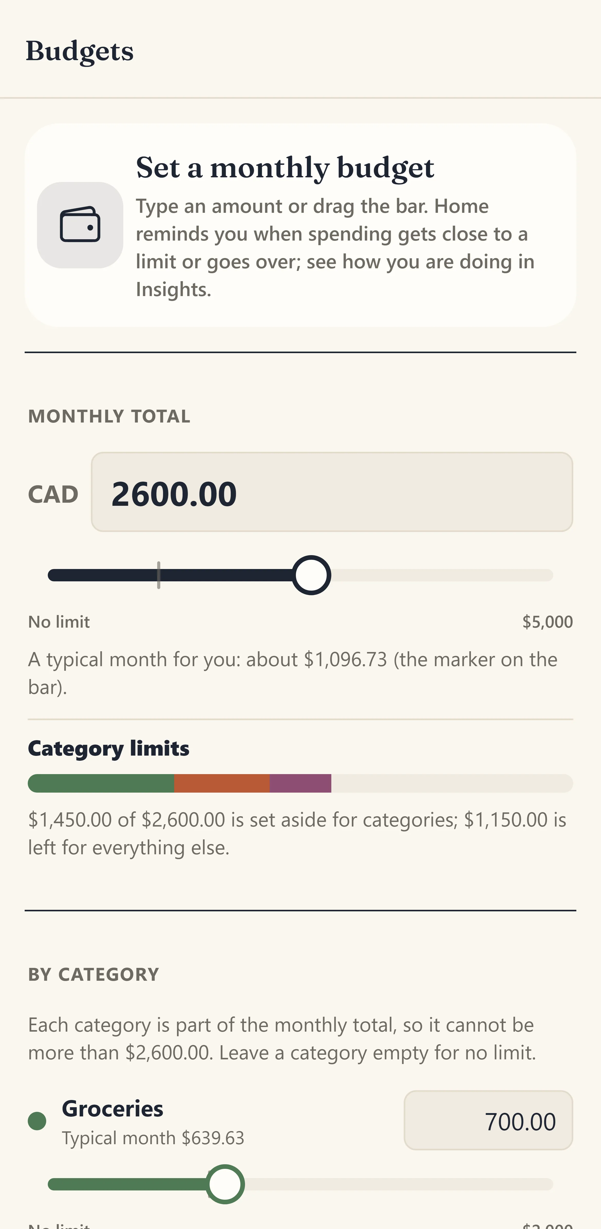 Stay on budget